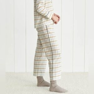Jenni Kayne Flannel Pajama Pant in Ivory Plaid